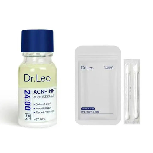 Dr.Leo Salicylic Acid Acne Essence bottle with applicator swabs — Pinkrabbit